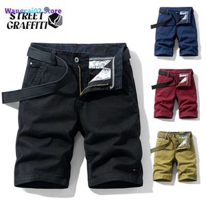 Heren shorts Heren shorts Nieuwe Spring Cotton Solid Clothing Summer Casual Breeches Bermuda Fashion Jeans for Beach Pants Short 022023H