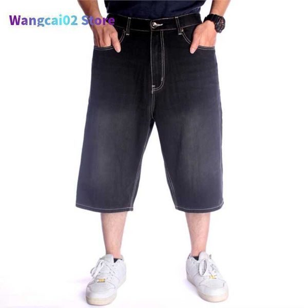 Shorts pour hommes Shorts pour hommes Jeans d'été Culottes Hip Hop Streetwear Baggy Denim Skateboard Casual Straight Capris Pants Plus Size 42-46 022023H