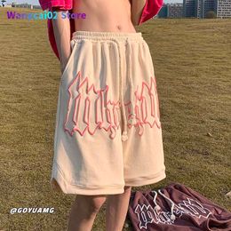 Shorts pour hommes Shorts pour hommes Wakamono pantalons d'été pour homme Sweat coton imprimé mode coréenne décontracté Harajuku Couple blanc 022023H