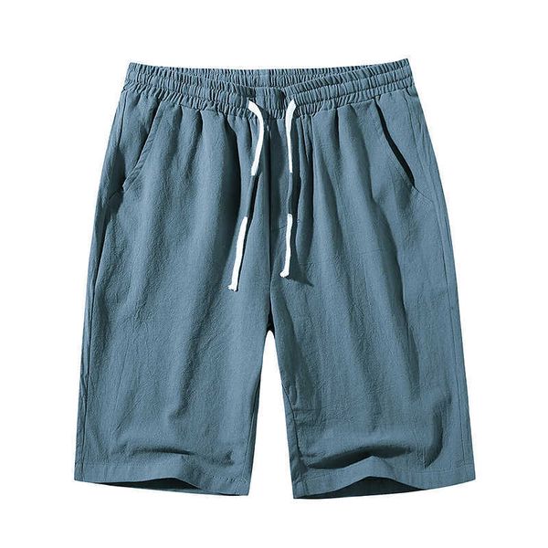 Short masculin short de culotte d'été masculine 2021 coton bermudas décontractée noire blanche planche