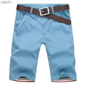 Heren shorts Men S Summer Fashion Casual Cotton Slim Bermuda Thin Beach Shorts Male joggers broek Five Points Shorts Aziatische maat L230520