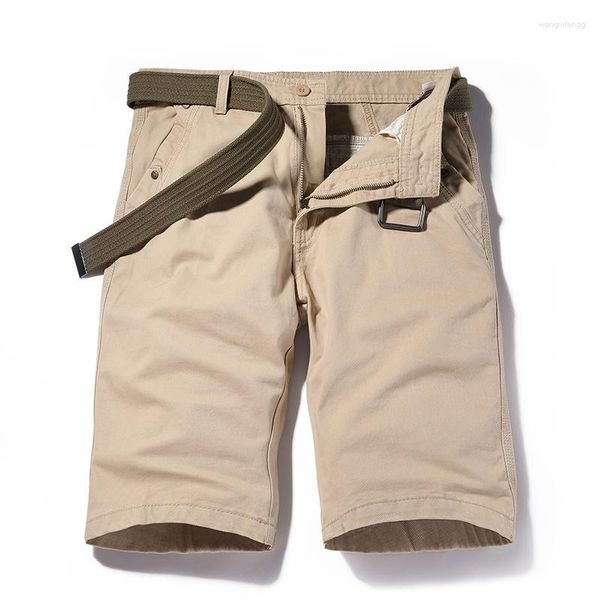 Shorts pour hommes Hommes Straight Summer Coton Longueur du genou Smart Chinos Vintage Bermuda Masculina Plus Taille