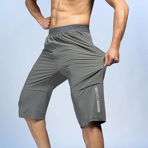 Shorts pour hommes hommes été culottes minces longueur mollet pantalon mâle bermuda conseil séchage rapide plage noir long décontracté marque