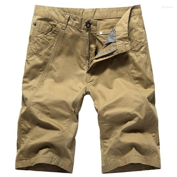 Pantalones cortos para hombres Hombres Verano Algodón Casual Pantalones cortos Ropa de marca Cómodo Cargo Bermudas Masculina