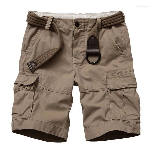 Shorts pour hommes hommes été haute qualité tactique coton cargo multi-poches décontracté mode camouflage sport court 28-40