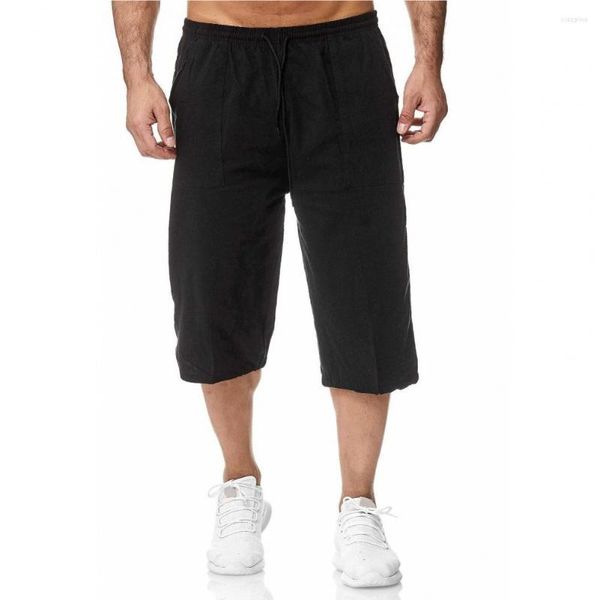 Shorts pour hommes Hommes Mince Confortable S'habiller Été Coton Lin Pantalon Pantalon Décontracté Vêtement Quotidien