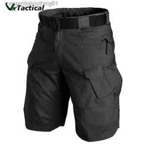 Heren shorts Men Urban Military Tactical Shorts Outdoor Waterproof Wear Resistant Cargo Shorts Quick Dry LTI Pocket Plus Maat Wandelpak L231219