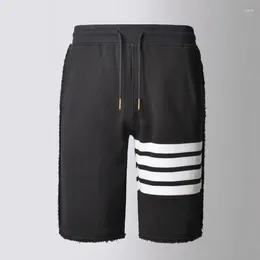 Shorts pour hommes Hommes Femmes 4-Bar Stripe Summer Bottoms Coton Sports Jogger Style coréen Haute Qualité Shortpants