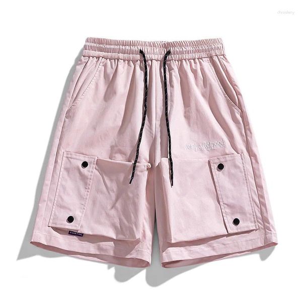 Shorts para hombres Hombres Mujeres Hip Hop Streetwear Sistema de color de dopamina Carga Summer Impenso impermeable Multiolcle de verano Pantalones casuales