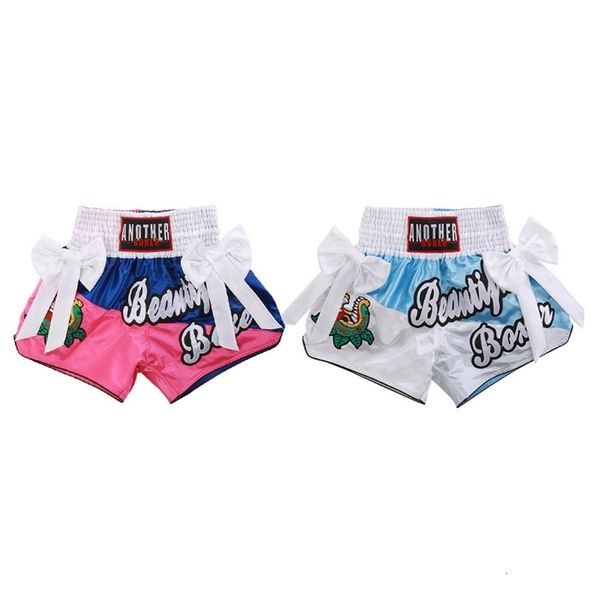 Shorts pour hommes Hommes Femmes Taille XS-XXXL Muay Thai Shorts Combat professionnel Troncs de boxe Garçons Filles Mma Grappling Kicking Short-pantalon Boxeo 230712CJ