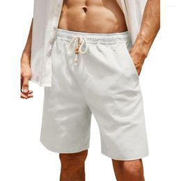 Shorts pour hommes Hommes 1pc Plage Casual Chino Cordon Taille élastique Fitness pour l'été Randonnée Lâche Polyester Pantalon court