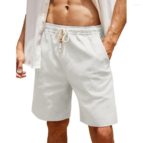 Short masculin pour hommes mans plage décontracté chino cordon de crampon élastique fitness pour la randonnée d'été en polyester court pantalon