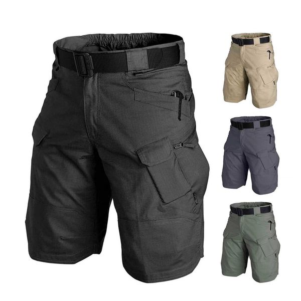 Pantalones cortos para hombre, pantalones Cargo de camuflaje para hombre, pantalones militares elásticos con múltiples bolsillos para hombre, pantalones para exteriores de talla grande, tácticos M G221012