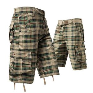 Shorts pour hommes Short cargo pour hommes Y2K short au genou à carreaux veste d'été de chasse pour hommes camouflage demi-pantalon tactique short respirant coolC240402