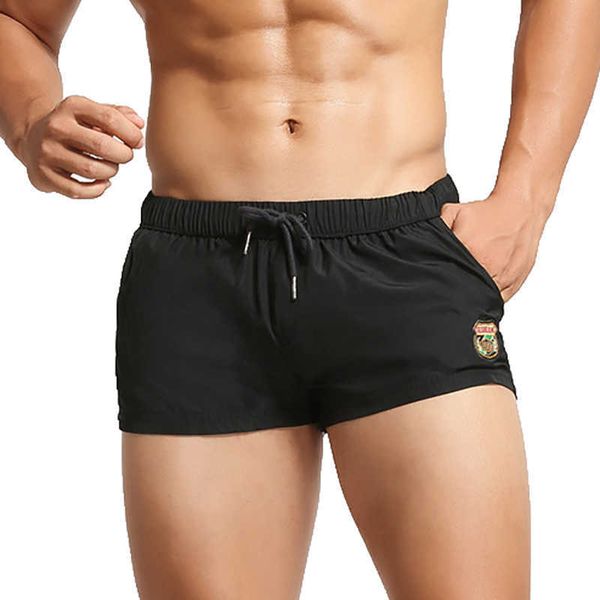 Pantalones cortos para hombre Pantalones cortos casuales para hombre Poeta Casual Mini Boxer Shorts Mesh Inside Summer Fitness Sports Gym Pantalones deportivos Breaable Beach Shorts 2XL Z0404