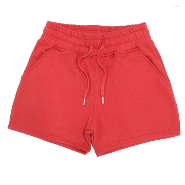 Pantalones cortos para hombre Algodón para hombre Fitness Transpirable Jogger Entrenamiento Gimnasios Culturismo Secado rápido Correr Sentadillas profundas Rojo sólido