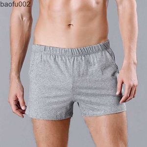 Shorts pour hommes Shorts de pyjama en coton pour hommes Solides Vêtements de nuit décontractés Shorts amples Été Hommes Boxers Sous-vêtements Bas de sommeil Pantalons de survêtement pour hommes A50 W0327