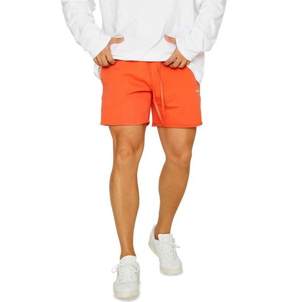 Pantanos cortos masculinos algodón deportes de algodón pantalones pantalones cortos sueltos de fitness shorts pantalones cortos jogging gimnasio retro pantano rojo pantalón rojo J240325