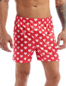 Heren shorts Mens Cute Love Hart Print Classic Soft Boxer Lichtgewicht Loose Outfit Lounge voor Beach Party Summer Deskleding 230325