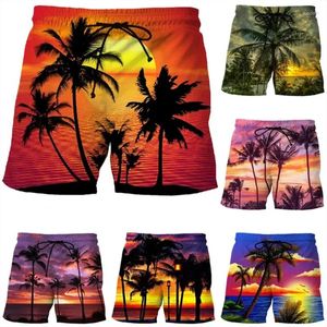 Short masculin pour hommes pantalon court pantalon tropical hawaïen 3d plage imprimée unisexe cool swim trunks vêtements