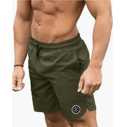 Short masculin Mens Fitness Running Pantal Summer Black Stretch Stressable Breft Shortsl2405