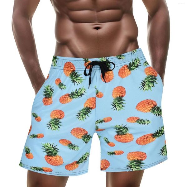 Shorts pour hommes Hommes Jogging Maillot de bain Été Mode Fruit Imprimer Classique Cordon Double Poche Board Casual Beachwear