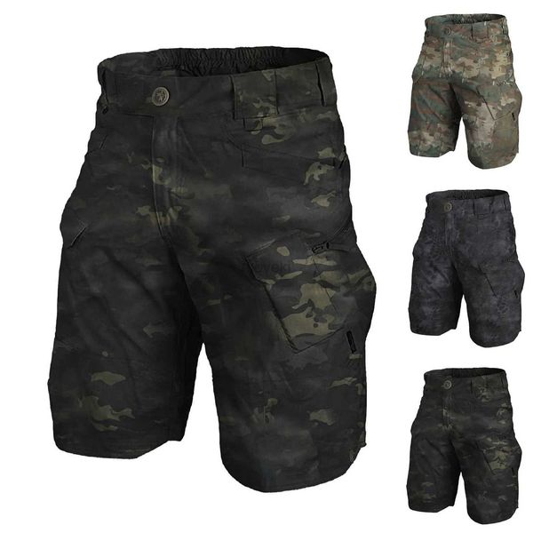 Shorts pour hommes Short cargo militaire pour hommes camouflage décontracté imprimé lâche multi poche short de jogging en plein air pantalon Bermuda 24323