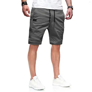 Pantalones cortos para hombres para hombre corriendo entrenamiento atlético golfs algodón corto cordón cargo joggers sueltos masculino verano playa pantalones fondos
