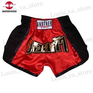 Heren shorts Heren Kort Muay Thai Dames kickboks shorts Satin Childrens Thai Boxing Shorts Borduurwerk Ademend worstelen MMA -kleding T240419