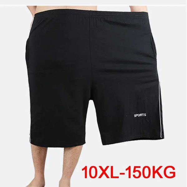 Shorts pour hommes shorts pour hommes 8XL 9XL 10XL été coton chaussettes longues décontracté ample grande taille 50 noir shortsC240402