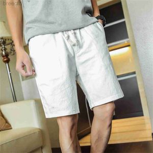 Herenshorts Herenshorts Katoenen linnen casual shorts witte losse bagage zomerhandvatzak heren straatshorts Dagelijkse kleding Pantalones nauwsluitende bh 24325