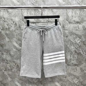Herenshorts Herenshorts mode luxe merk zomer nieuwe casual shorts Y2k casual wit 4 bar katoen zomer nieuwe hoogwaardige shorts set J240322