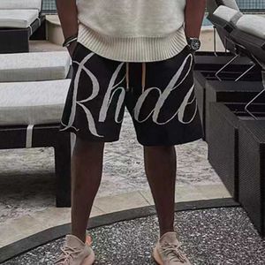 Heren shorts heren shorts ins niche trendy merk rhude sport casual jacquard trui los fitting high street gebreide capri