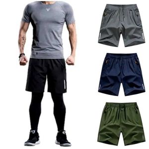 Herenshorts Herenshorts Zomer Heren Strand Heren Ice Man Comfortabel Ademend Elastisch Slim Fit Sport Hardloop- en fitnessshorts Grote maten L-5XLC240402