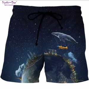 Shorts pour hommes Shorts pour hommes été hommes shorts de plage Sports nautiques S-6XL pantalons de Fitness espace imprimé Galaxy surf Shorts maillot de bain planche de surf FemininoC240402