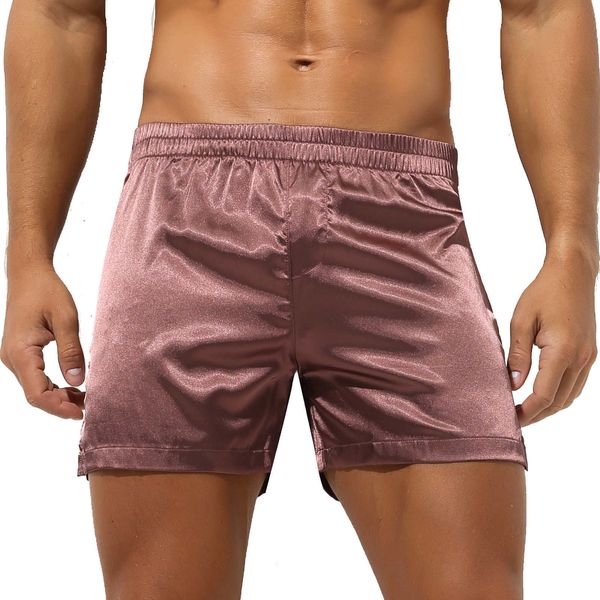 Men's Shorts Hommes soie tache Shorts décontractés pyjama Shorts vêtements de nuit respirant Homewear Robes Shorts confort Homewear sous-vêtements courts dormir Z0216