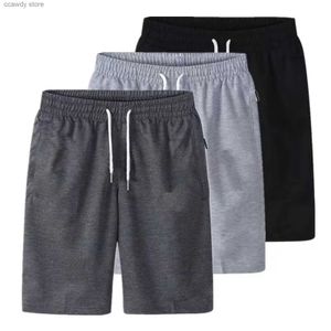 Heren shorts Heren Mens Sport Pocket Solid Drawring Board Dry Beach Shorts Zomer strakke broek Zipper Loose H240424