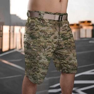 Shorts pour hommes Hommes été bouton fermeture éclair vol Shorts ville militaire tactique jambe droite poches solide camouflage imprimé short commercial 24323