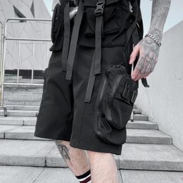 Shorts pour hommes Hommes Summer Style gothique Punk Techwear Élégant pour hommes Noir Gris Confortable Respirant Mâle Cargo