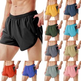 Shorts pour hommes Hommes Summer Nylon Fashion Simple Beach Solid Sweat Coton Athlétique avec poches sans vêtements de poche