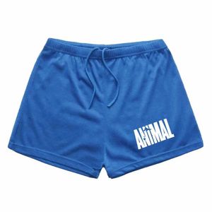 Heren shorts Heren Heren Summer Shorts Animal Print Sports broek Gym Running Shorts Bodybuilding Pants Mens Spiertraining Shorts gewichtheffen J240426