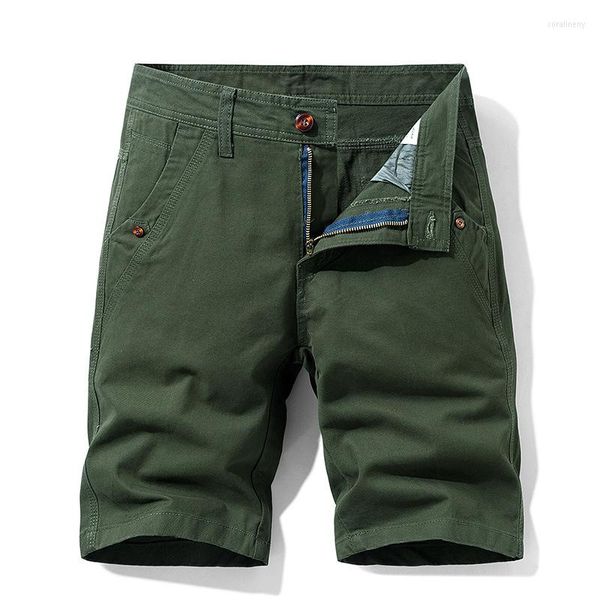 Shorts pour hommes travail d'été grande taille vêtements de sport garçons pur coton pantalons courts décontractés surdimensionnés kaki vert culotte Xxxl