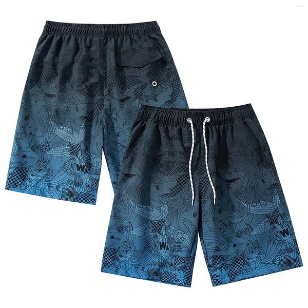 Shorts pour hommes Maillots de bain pour hommes Doublure en maille Planche de natation Été Plage Bleu 40 Costumes Hommes Beachwear