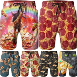 Heren shorts Heren Swim Trunks -Pepperoni Pizza Quick Dry Beach Board met gaas voering grappige kofferbak