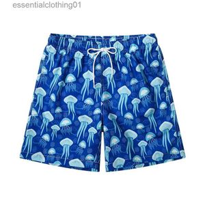 Short masculin pour hommes Trunks de natation courts shorts de natation drôles Feuilles de bain avec doublure en filet l23121