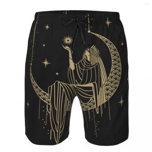 Shorts pour hommes maillots de bain pour hommes sacral nuit fille sur la lune hommes troncs maillot de bain plage porter des shorts de bain