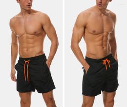 Pantalones cortos para hombres Traje de baño para hombre Breve secado rápido Playa Verano Pantalones casuales Deportes Ajuste suelto Capris