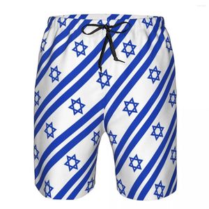 Sweetwear Ments Mens Ments Trunks Back Board Bassons de maillots de bain Sports Sports Israel Flag rapide sec