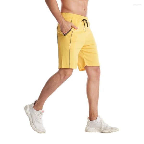 Shorts pour hommes Hommes Entraînement Fitness Longueur du genou Respirant Jogger Jaune Entraînement Gym Bodybuilding Séchage rapide Course à pied