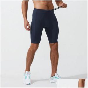 Shorts pour hommes Entraînement pour hommes Courir Jogging Fitness Entraînement Sports Stretch Solide Taille élastique Gym Activewear Pantalon Drop Delivery App Dhqy5